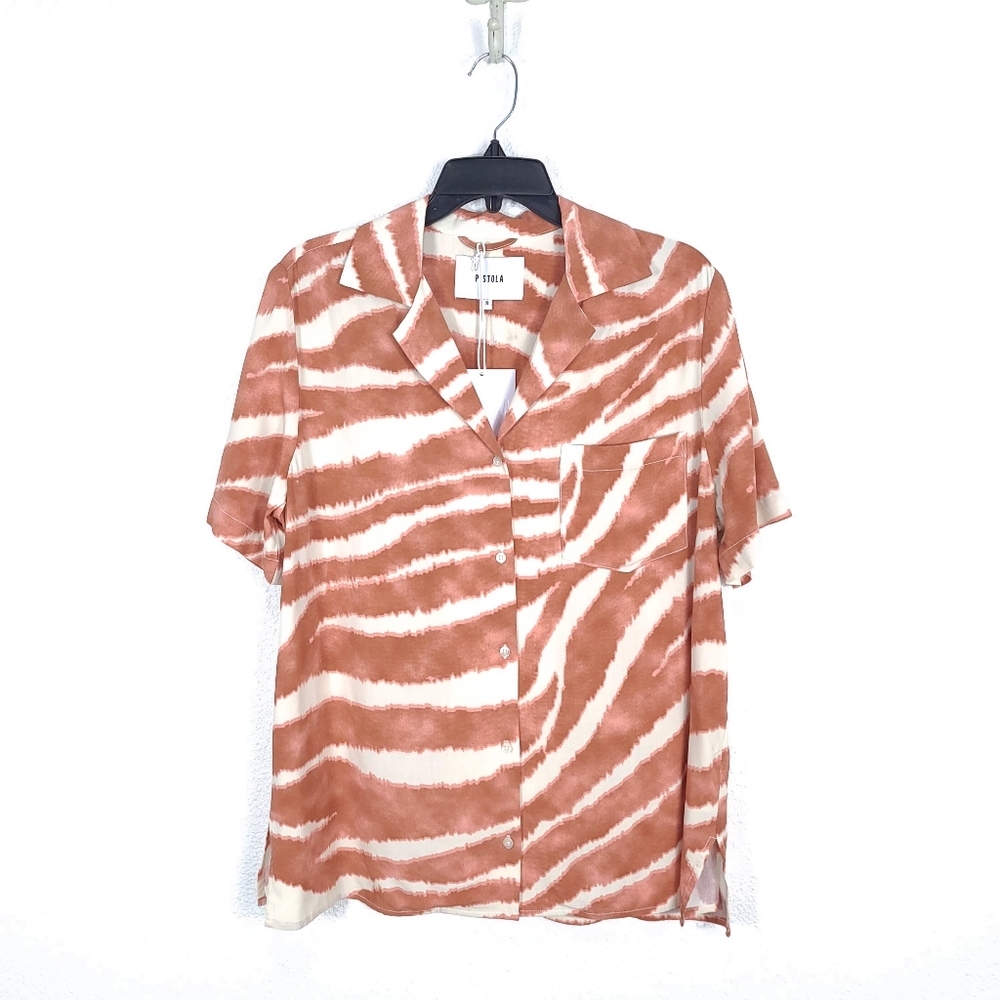 PISTOLA Lucy Safari Dream Contemporary Animal Print Button Down Shirt - Picture 3 of 12